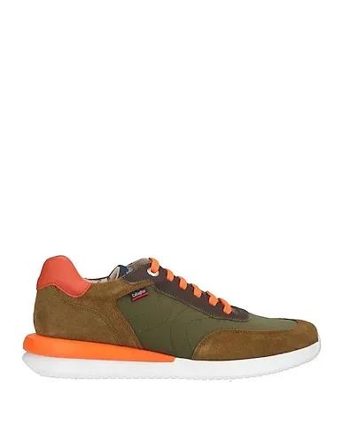 Military green Leather Sneakers