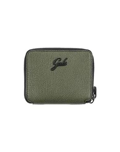 Military green Leather Wallet