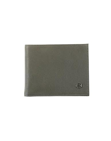Military green Leather Wallet