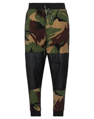 Military green Pile Casual pants