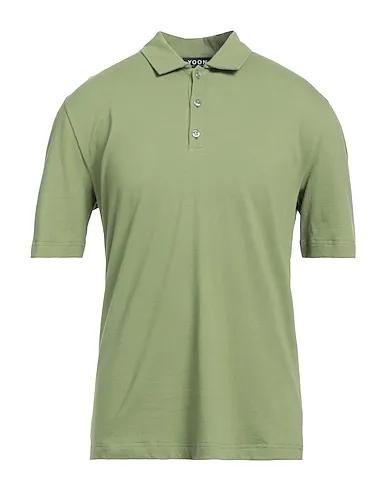 Military green Pile Polo shirt
