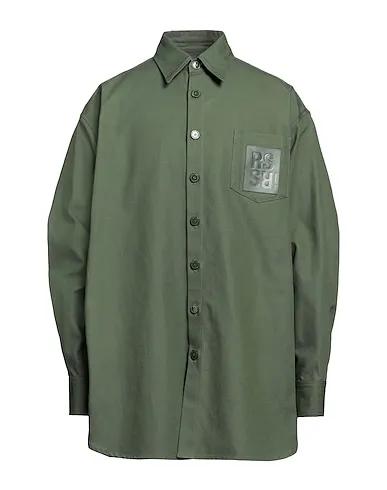 Military green Piqué Solid color shirt
