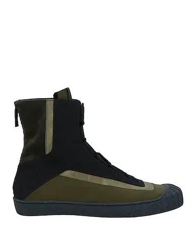 Military green Plain weave Ankle boot