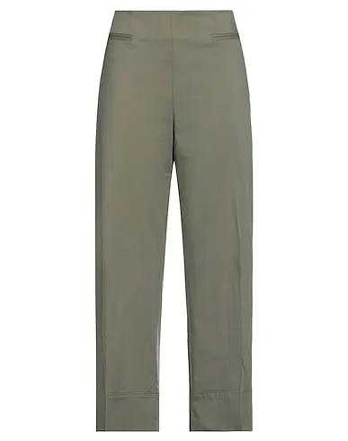 Military green Plain weave Casual pants