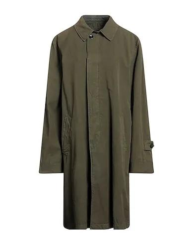 Military green Plain weave Full-length jacket