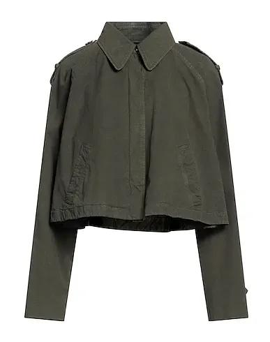 Military green Plain weave Jacket