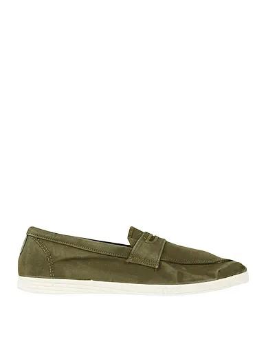 Military green Plain weave Loafers