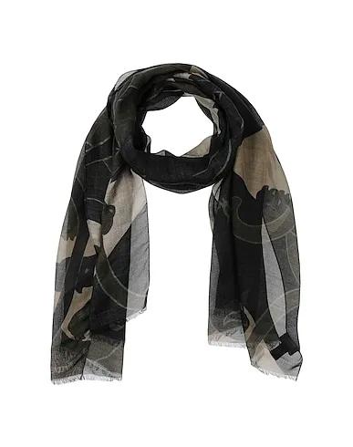 Military green Plain weave Scarves and foulards