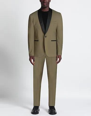 Military green Plain weave Suits