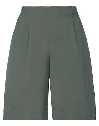 Military green Poplin Shorts & Bermuda