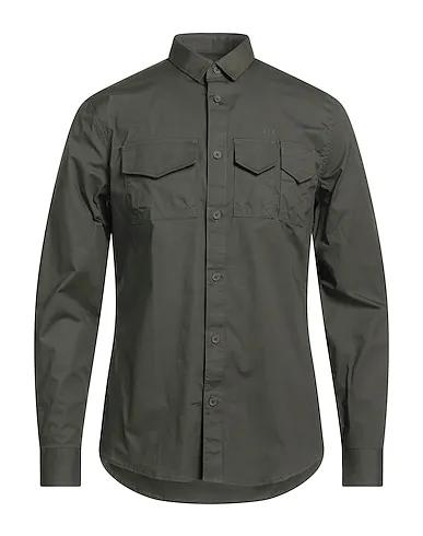 Military green Poplin Solid color shirt