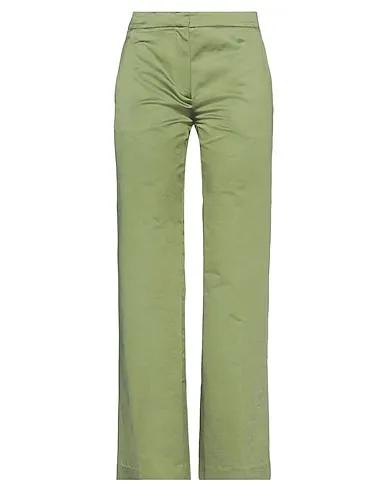 Military green Satin Casual pants