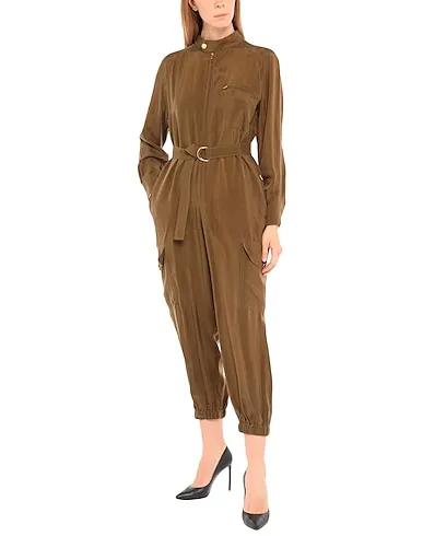 Military green Satin Jumpsuit/one piece