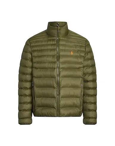 Military green Shell  jacket PACKABLE QUILTED JACKET
