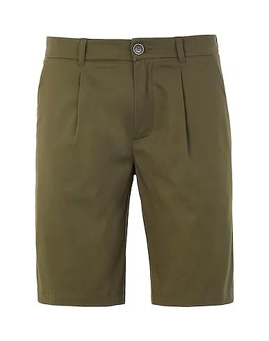 Military green Shorts & Bermuda COTTON PLEATED BERMUDA SHORT
