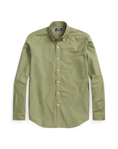 Military green Solid color shirt CUSTOM FIT GARMENT-DYED OXFORD SHIRT
