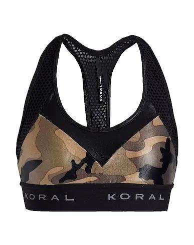Military green Synthetic fabric Crop top
