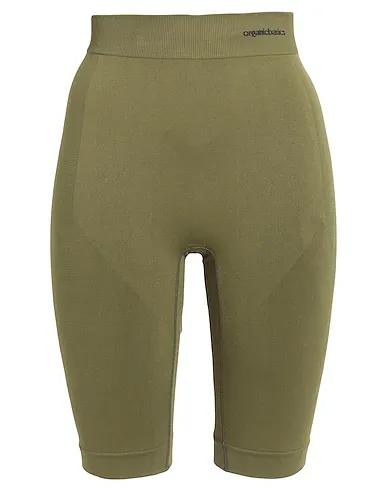 Military green Synthetic fabric Leggings ACTIVE BIKE SHORTS
