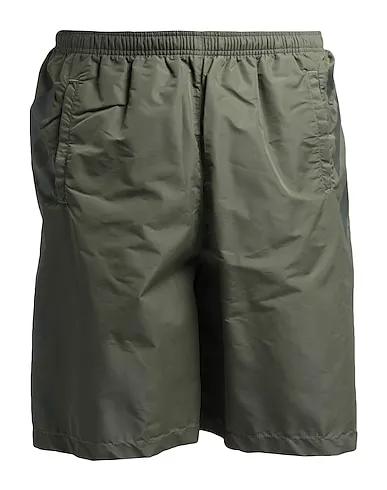 Military green Synthetic fabric Swim shorts
