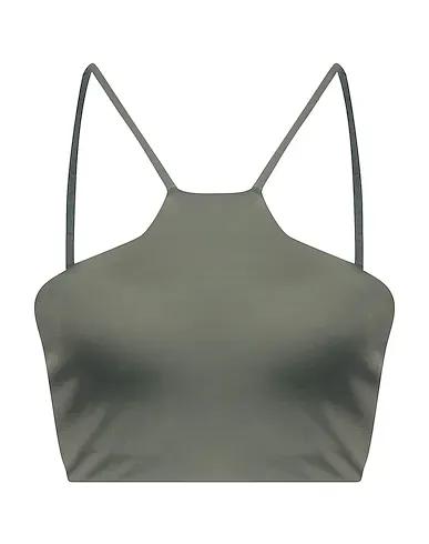 Military green Synthetic fabric Top