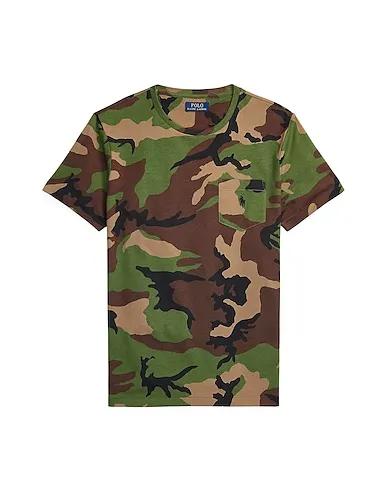 Military green T-shirt CUSTOM SLIM FIT CAMO POCKET T-SHIRT
