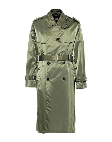 Military green Techno fabric Double breasted pea coat