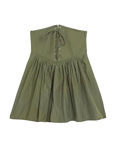 Military green Techno fabric Mini skirt