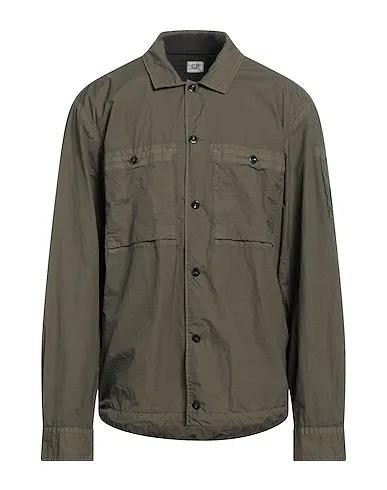 Military green Techno fabric Solid color shirt