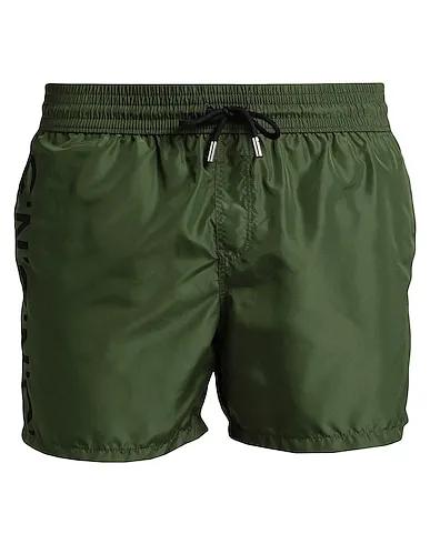 Military green Techno fabric Swim shorts
