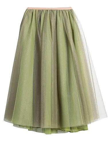 Military green Tulle Midi skirt