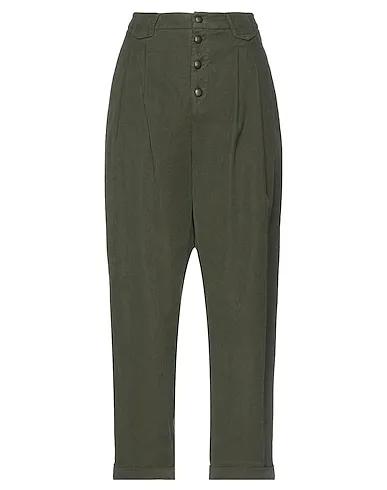 Military green Velvet Casual pants