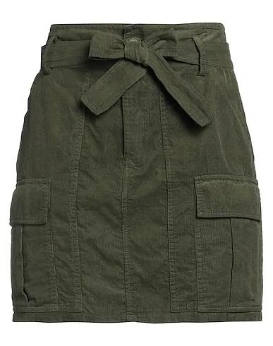 Military green Velvet Mini skirt