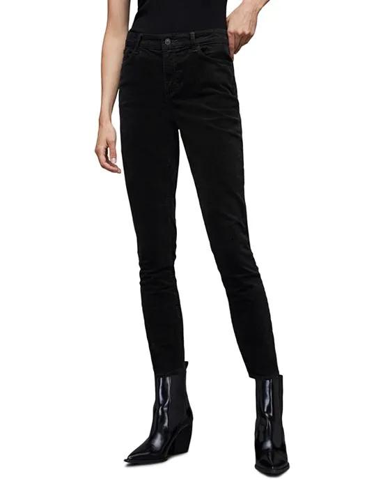Miller Corduroy Skinny Jeans in Black