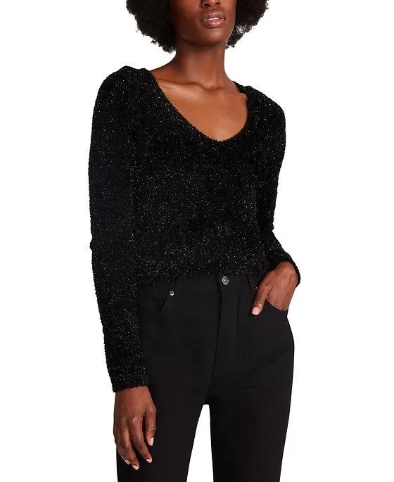 Milly Cropped Shimmer Sweater