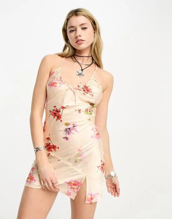 mini cami dress in floral print