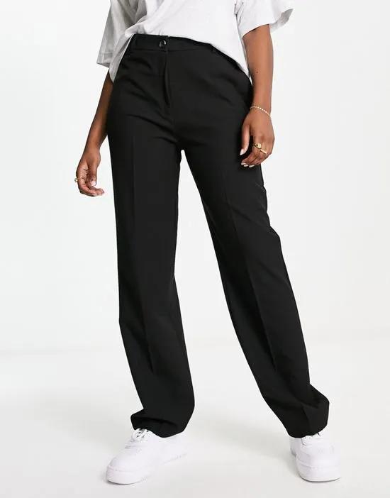 Mix & Match slim straight suit pants in black