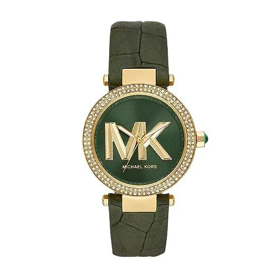 MK4724 - Parker Three-Hand Leather Watch