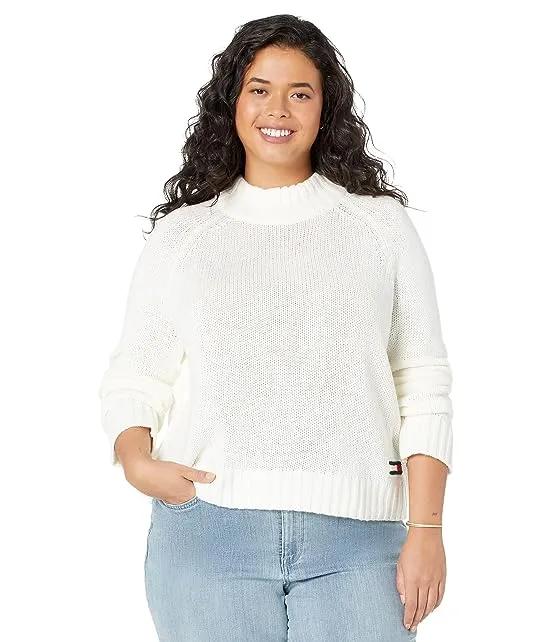 Mock Neck Solid Sweater