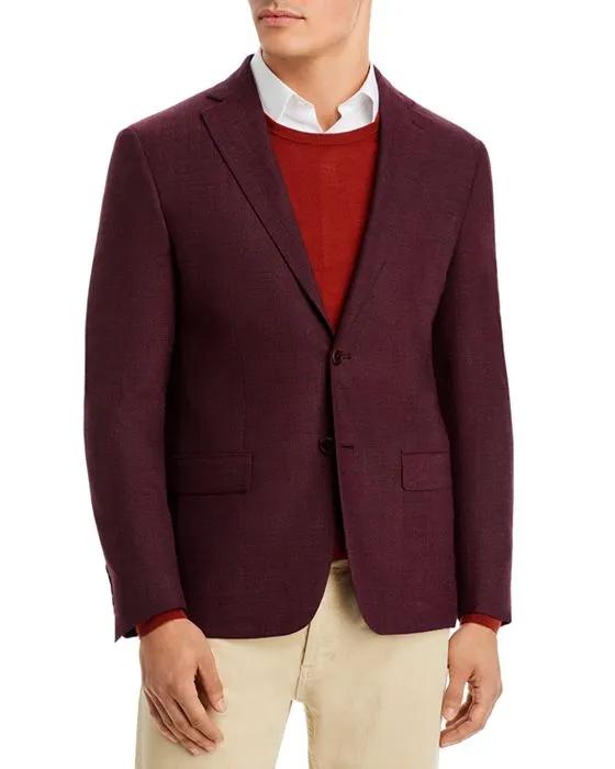 Modern Fit Burgundy Herringbone Sport Coat