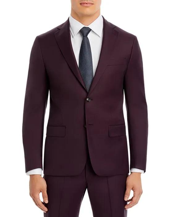 Modern Fit Burgundy Sharkskin Suit Jacket