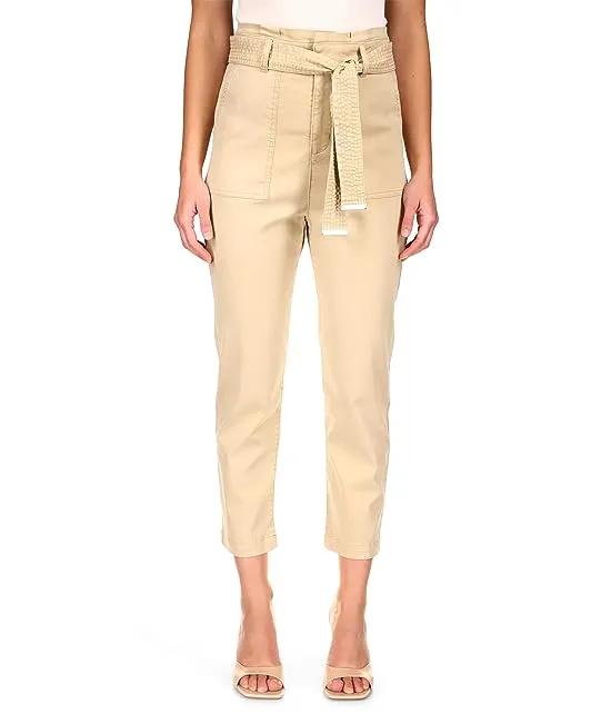 Modern Paper Bag Pants In Stretch Twill