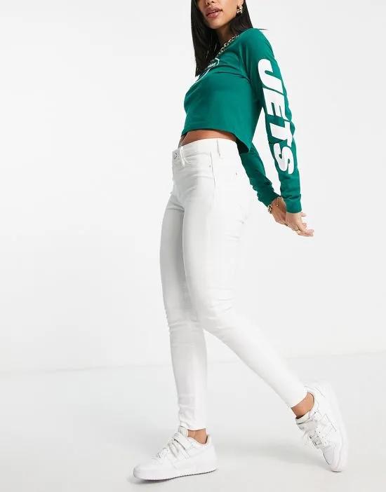 Molly sculpt mid rise skinny jeans in white