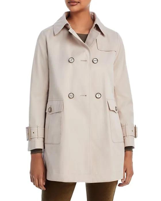 Monogrammed Double-Breasted Trench Coat