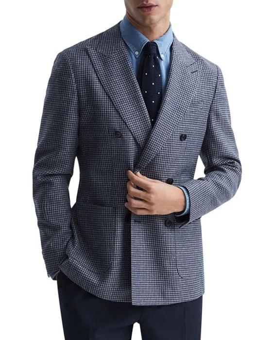 Monument Regular Fit Dogtooth Double Breasted Jacket