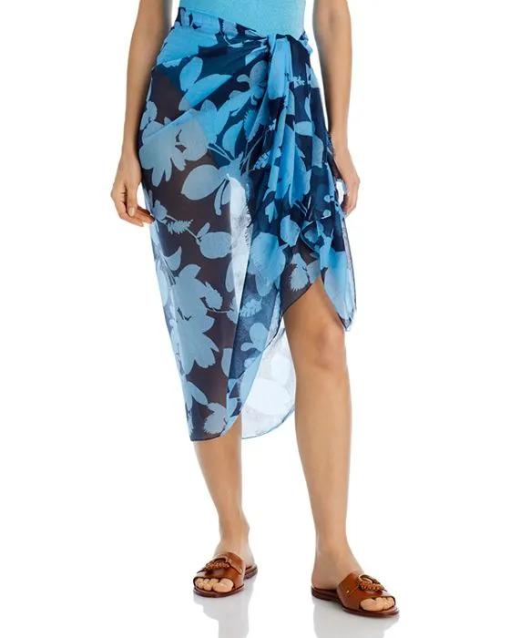 Moon Flower Sarong Swim Cover-Up 