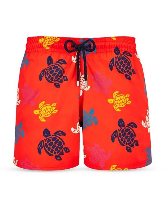 Moorise Ronde Tortues Multicolores Stretch Swim Trunks