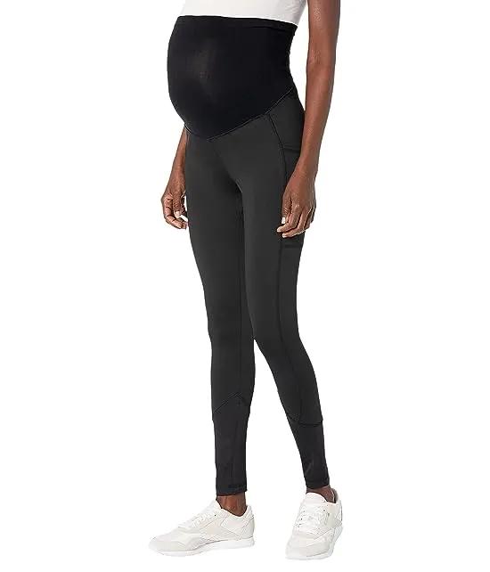 Motherhood Maternity Women's Performance Active Secret Fit Belly Full Length Pocket Leggings