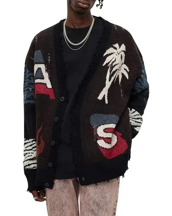 Moto Graphic Cardigan