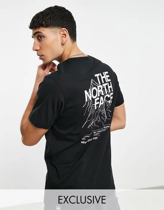 Mountain Outline t-shirt in black Exclusive at ASOS