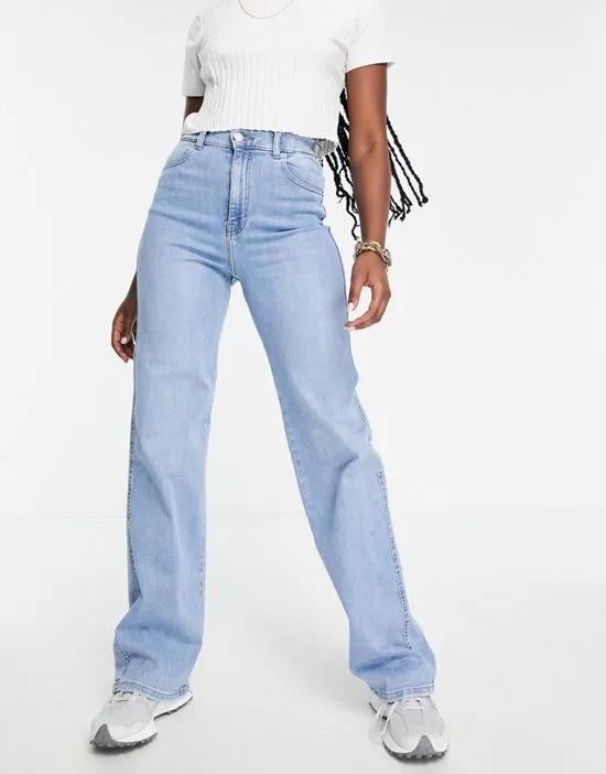 Moxy straight leg jeans in light wash blue